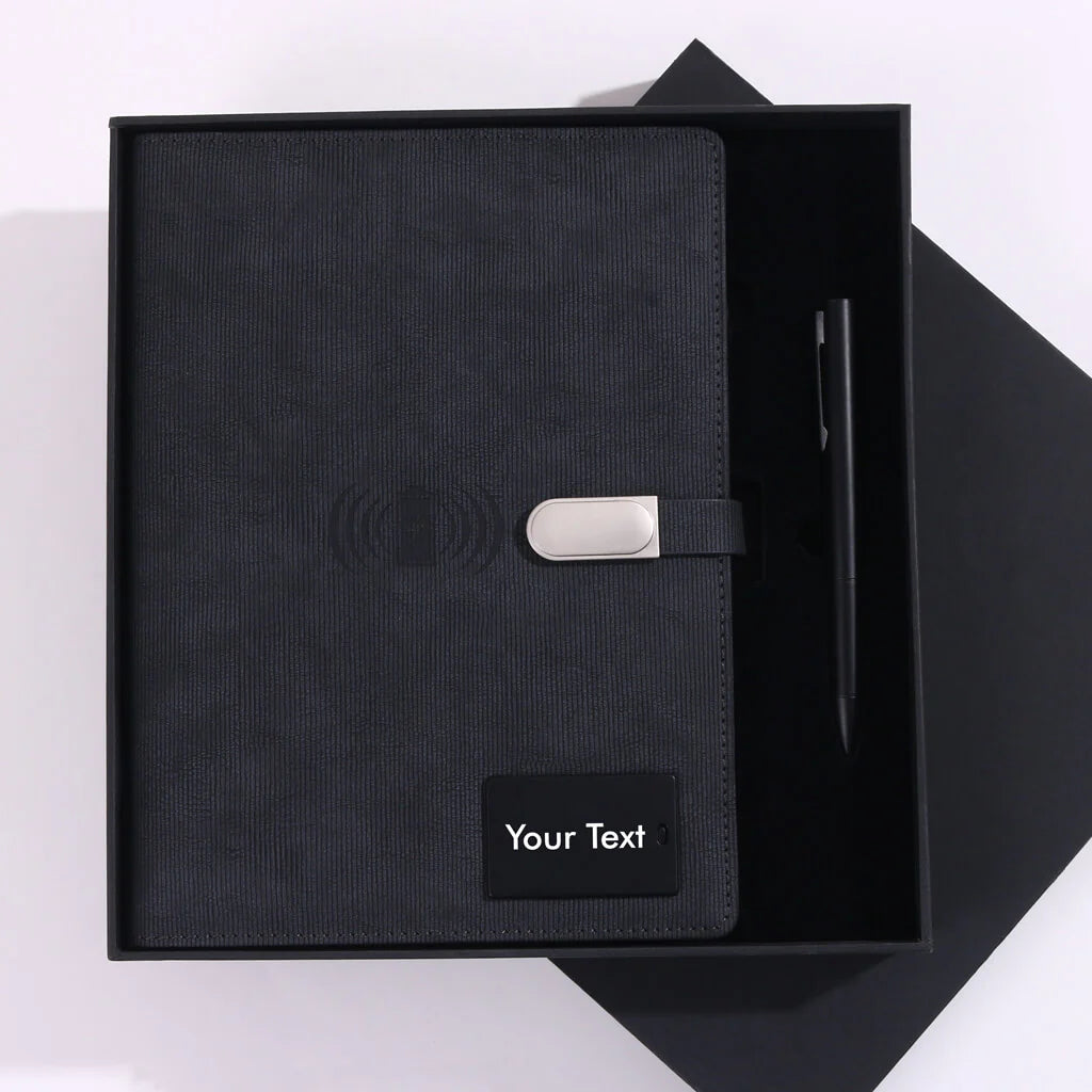 Digital Organizer Diary with Wireless Charging Pad and Sleek Functional Design