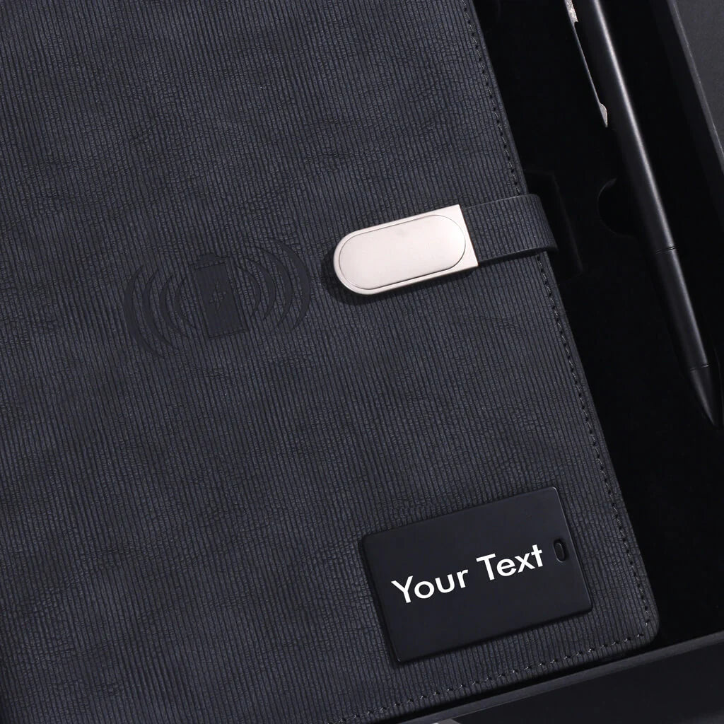 Digital Organizer Diary with Wireless Charging Pad and Sleek Functional Design