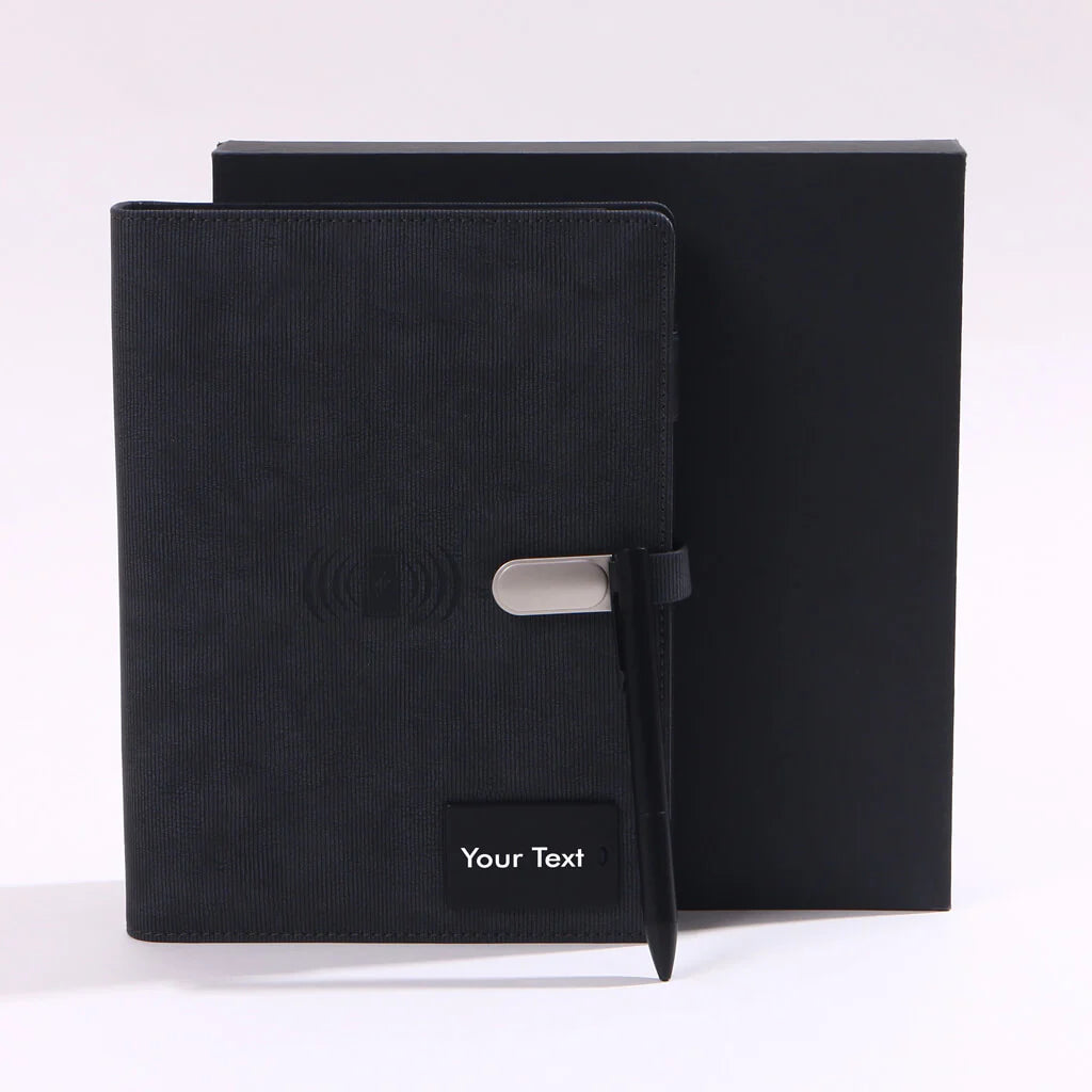 Digital Organizer Diary with Wireless Charging Pad and Sleek Functional Design