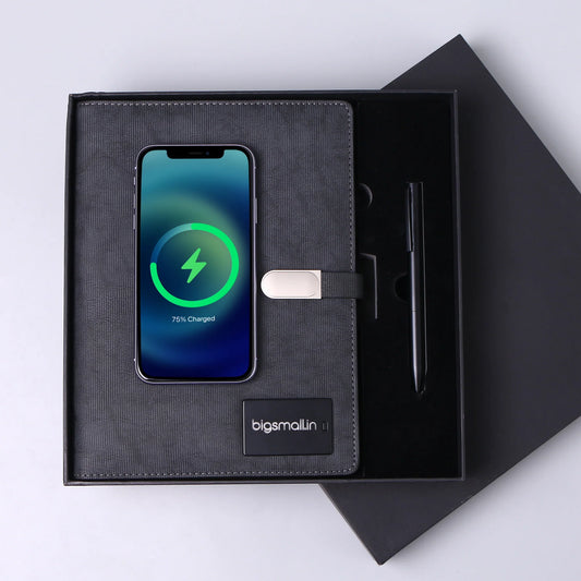 Digital Organizer Diary with Wireless Charging Pad and Sleek Functional Design