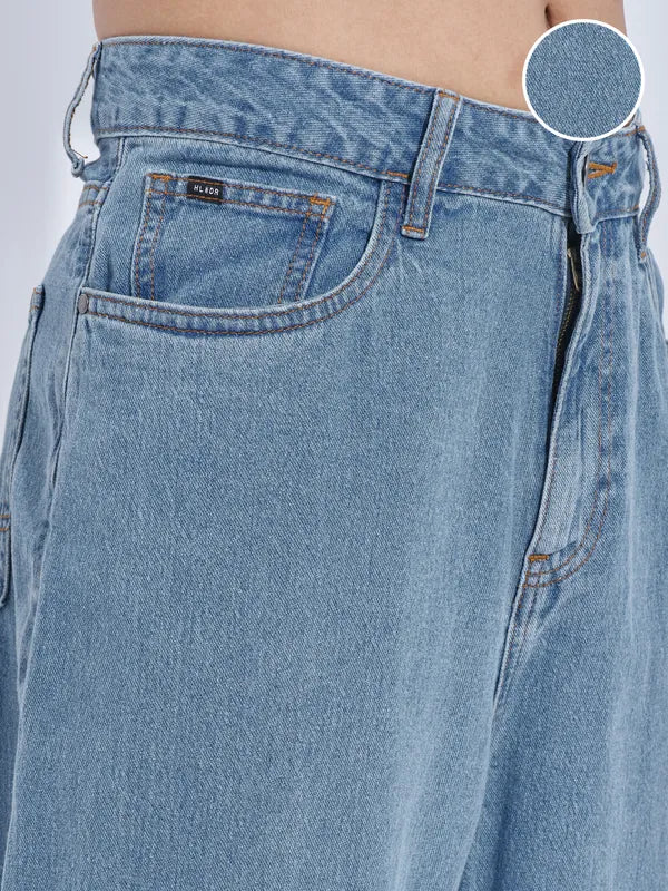 Comfortable Men’s Light Blue Relaxed Fit Jeans Perfect for Daily Wear and Urban Style