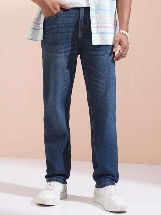 Lightweight Men’s Blue Relaxed Fit Jeans for Flexible, All-Day Comfort