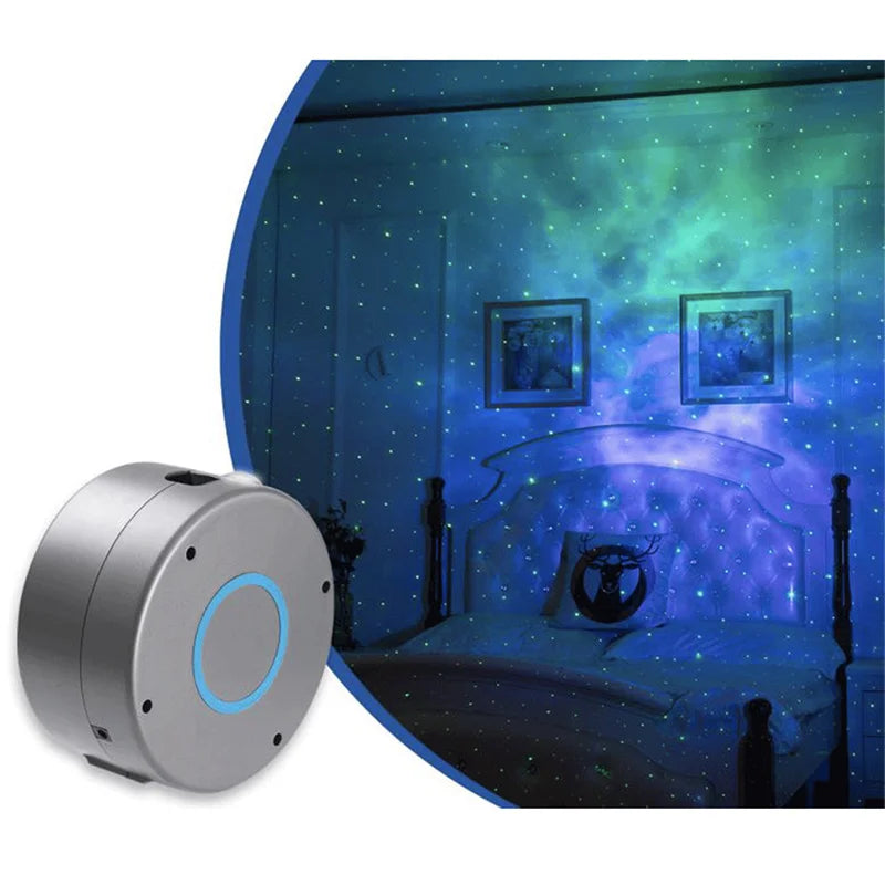 Upgraded Galaxy Projector with Rotating Laser Lights and Bluetooth Speaker Type-C Powered