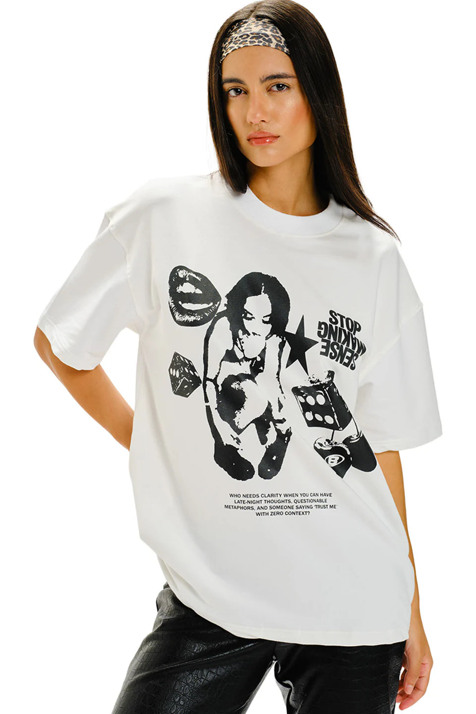 Stylish Stop Making Sense Oversized T-Shirt with Loose Boxy Fit for Casual Streetwear