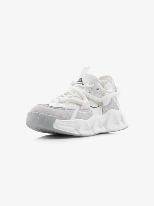 White High Heel Unisex Chunky Sole Sneakers