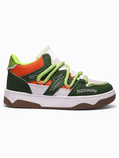 Women’s Sailor Green Sneakers with Comfortable Cushioned Sole