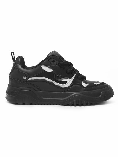 Premium Funky Dunks Black Sneakers for Men with Durable Sole and Everyday Appeal
