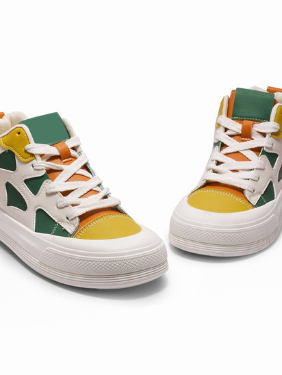 Classic Clara Green Sneakers for Women with Durable Rubber Outsole