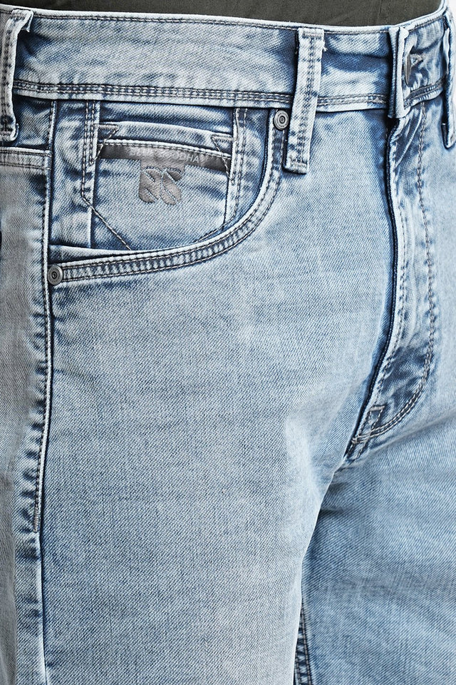Premium Mid Blue Relax Fit Jeans for Men with Durable Denim and Comfortable Fit