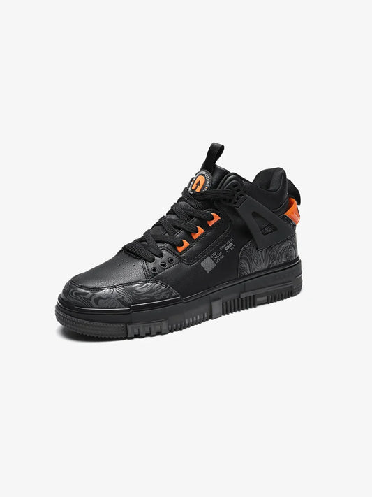 Trendy Street Skate 3.0 Shadow Black Mid Top Premium Flat Sole Sneakers for Stylish Everyday Wear