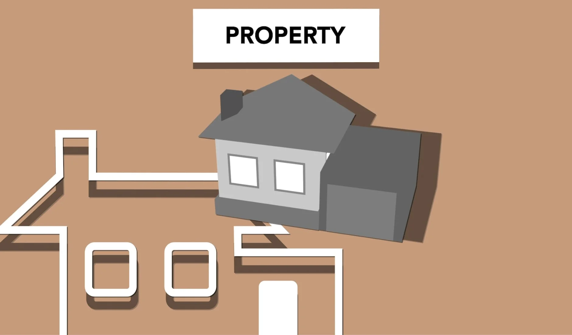 residential house representing property on illustration
